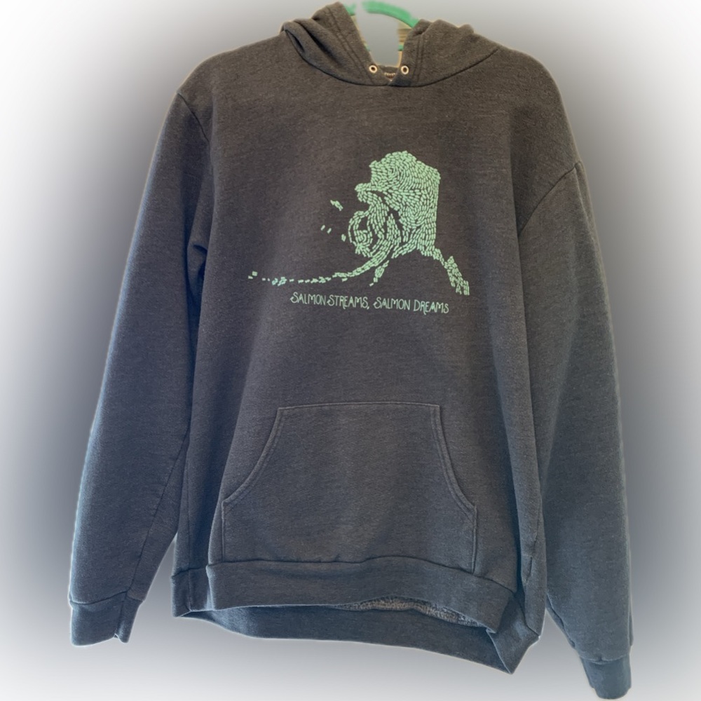 Salmon Sisters hoodie in XL